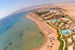 Red Sea - Safaga. Surf and Dive Lodge at Shams Beach Hotel. Aerial.